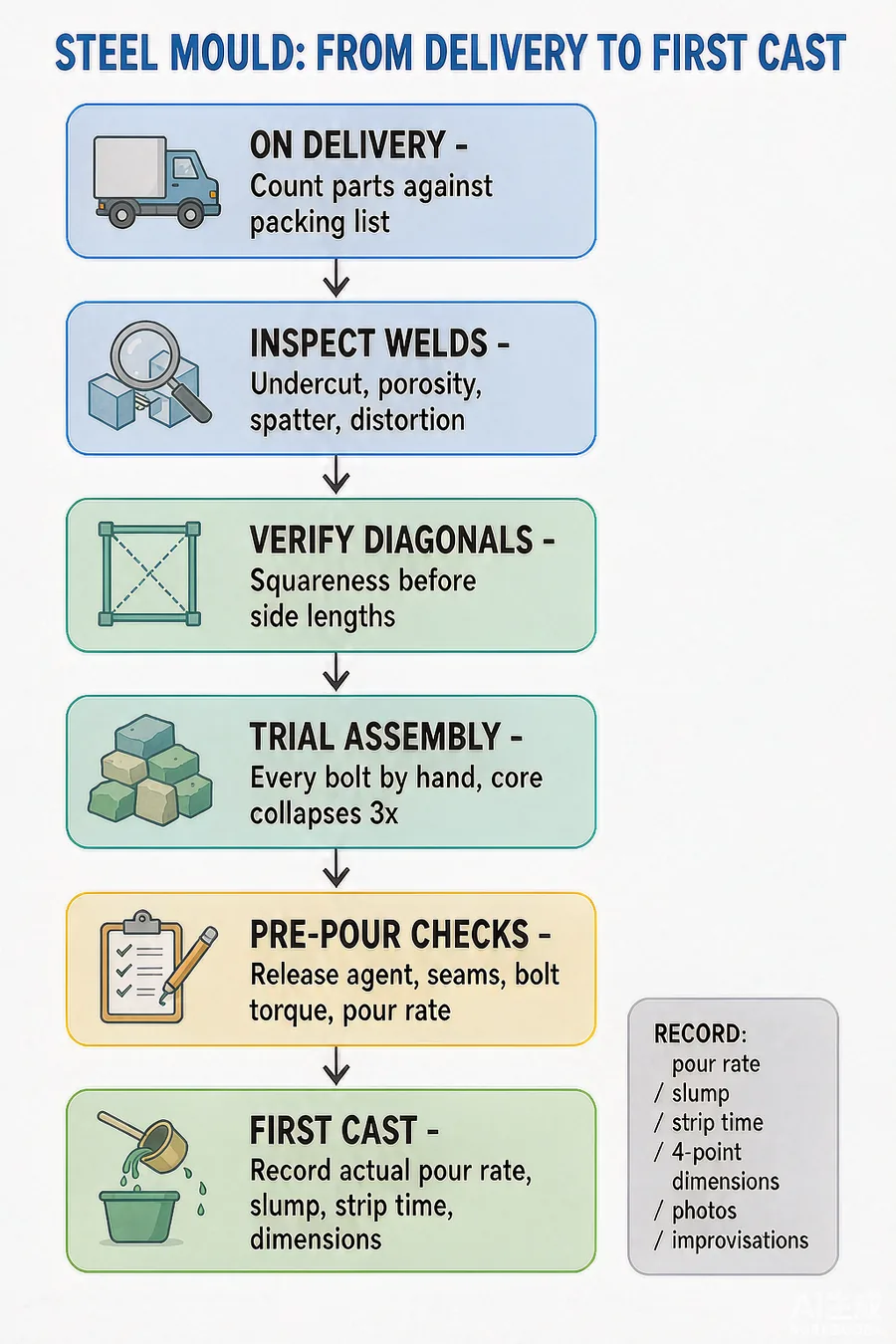 Steel Formwork Inspection and First Cast: A Practical Checklist