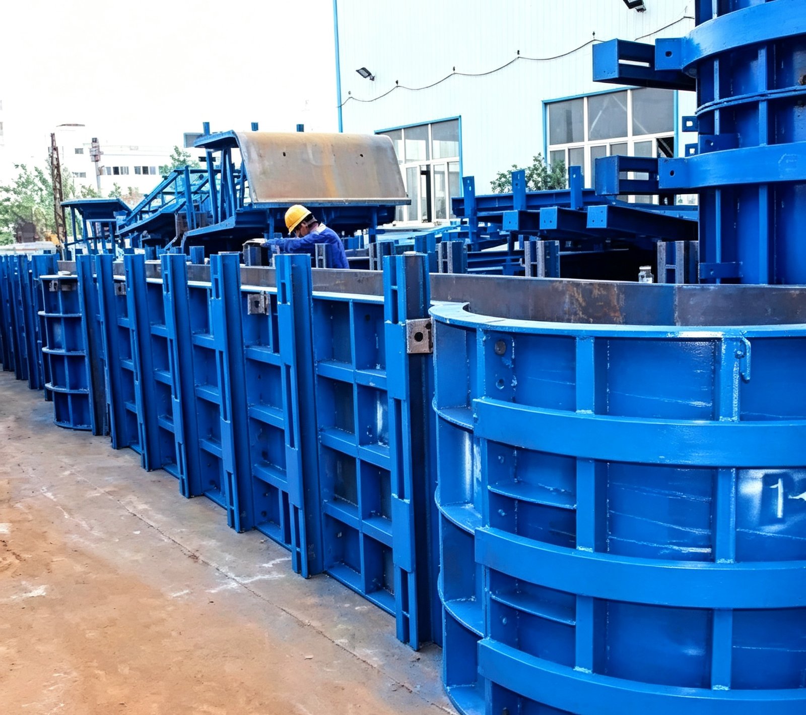 Curved Wind Turbine Foundation & Concrete Hybrid Tower Steel Formwork for Onshore & Offshore Wind Farm