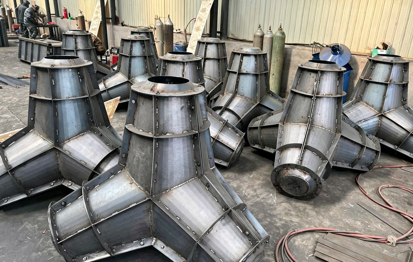 Tetrapod Wave Dissipation Block Steel Formwork for Coastal Breakwater & Storm Surge Protection